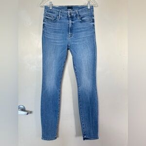 MOTHER The Looker Ankle Skinny Blue Stretchy Jeans in We The Animals 27